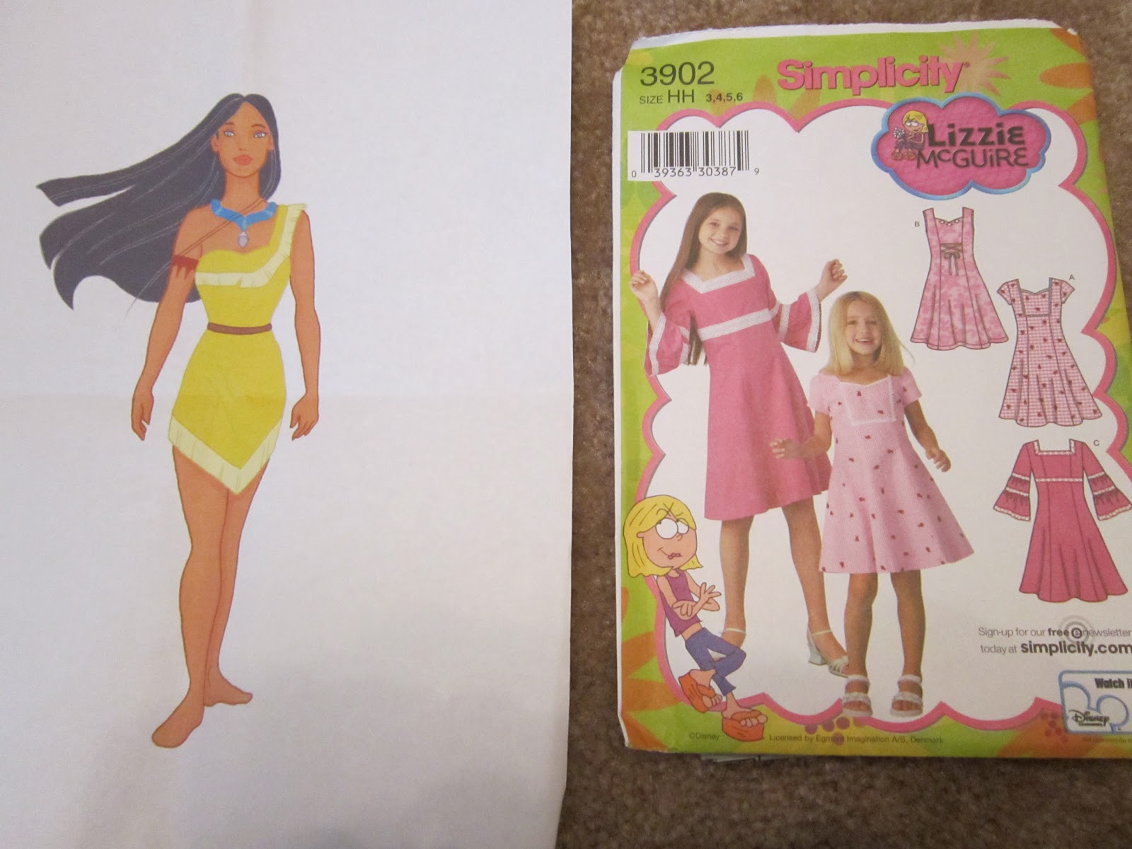 Disney Store Girls Pocahontas Costume Dress Size 5/6 No Belt Halloween