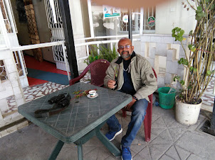 Ethiopian Kava with " Chat " in " Selam Pension " lawn.