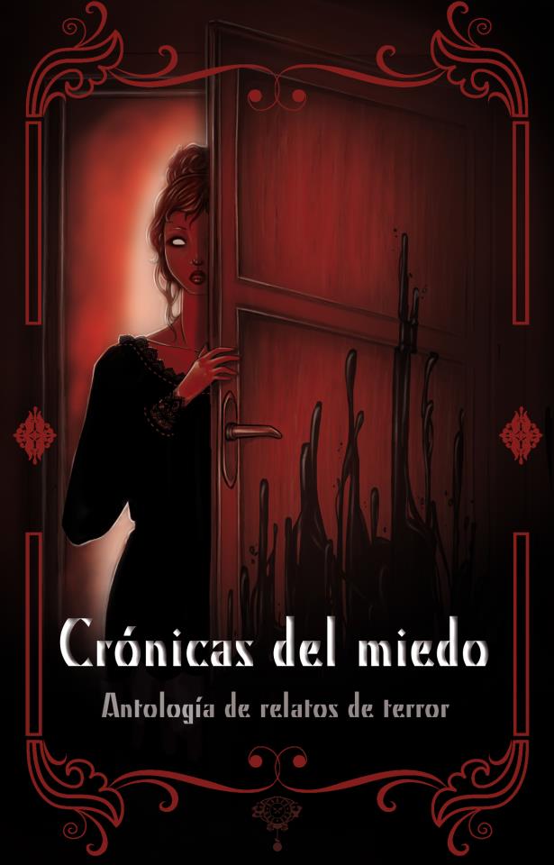 Sección visual de relatos salvajes MALETA DE LIBROS: CRÓNICAS DEL MIEDO Antología de relatos de terror.