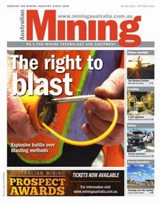 Australian Mining - September 2014 | ISSN 0004-976X | CBR 96 dpi | Mensile | Professionisti | Impianti | Lavoro | Distribuzione
Established in 1908, Australian Mining magazine keeps you informed on the latest news and innovation in the industry.