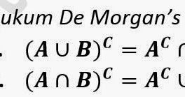 Pembuktian Hukum De Morgan's (Aljabar Himpunan)