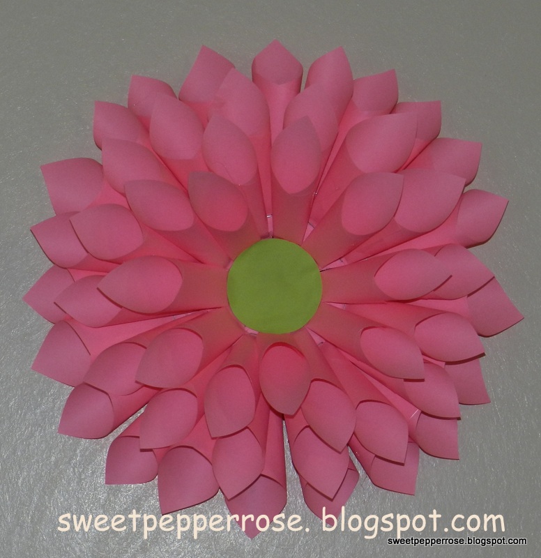 SweetPepperRose Tip and Tutorial Paper Flower from CD and Post It Notes
