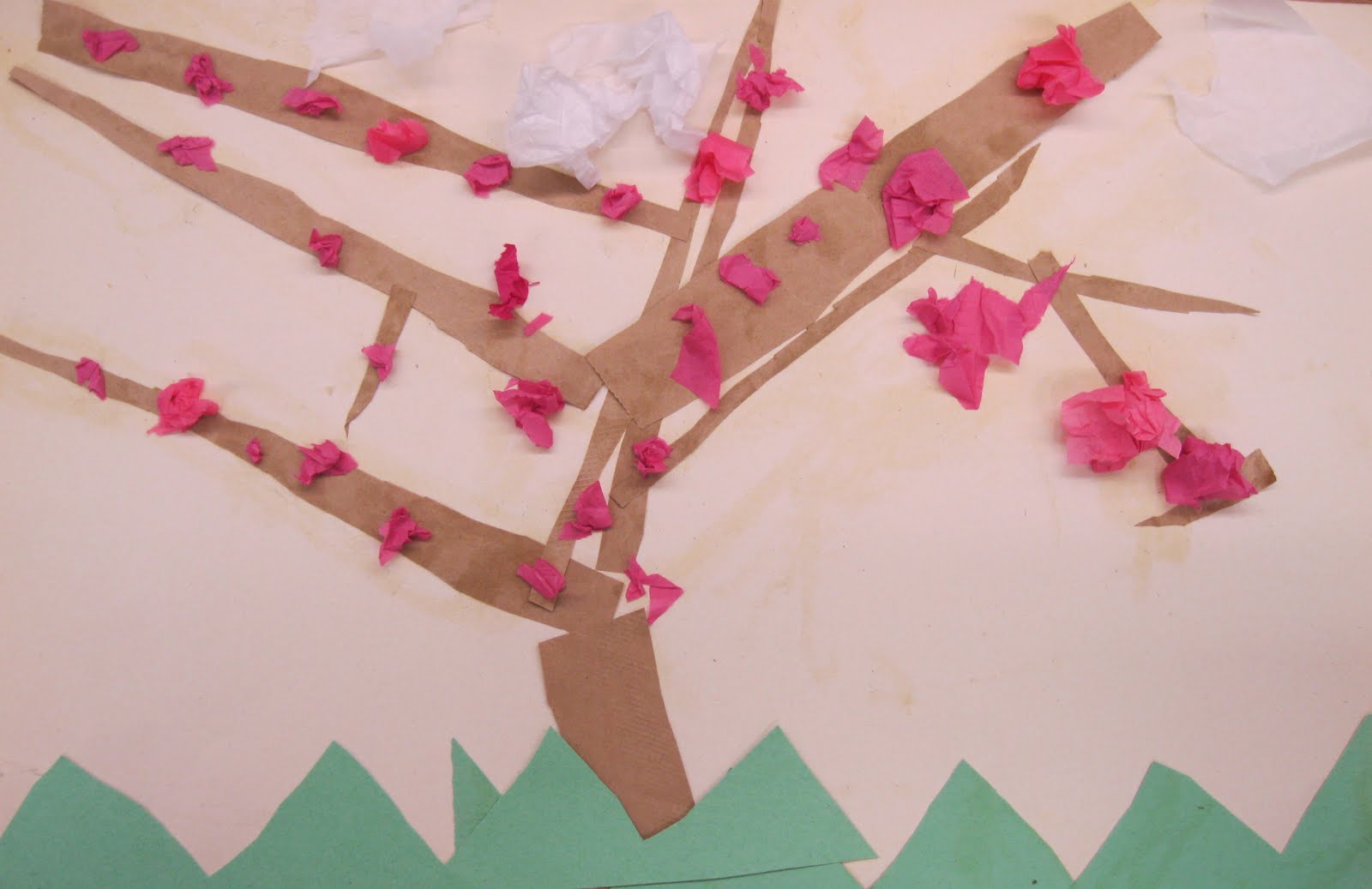 Color, collage, and much more Kinder Cherry Blossom Trees