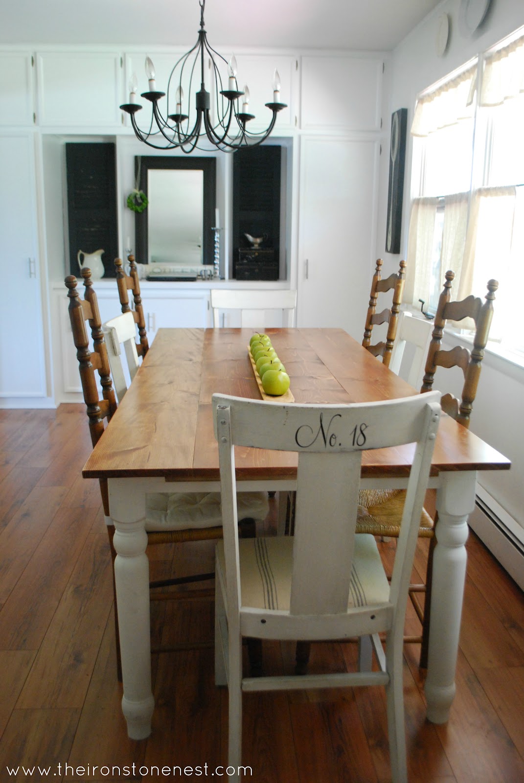 Remodelaholic White Farmhouse Dining Room