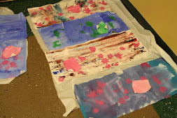 Kids printing and painting