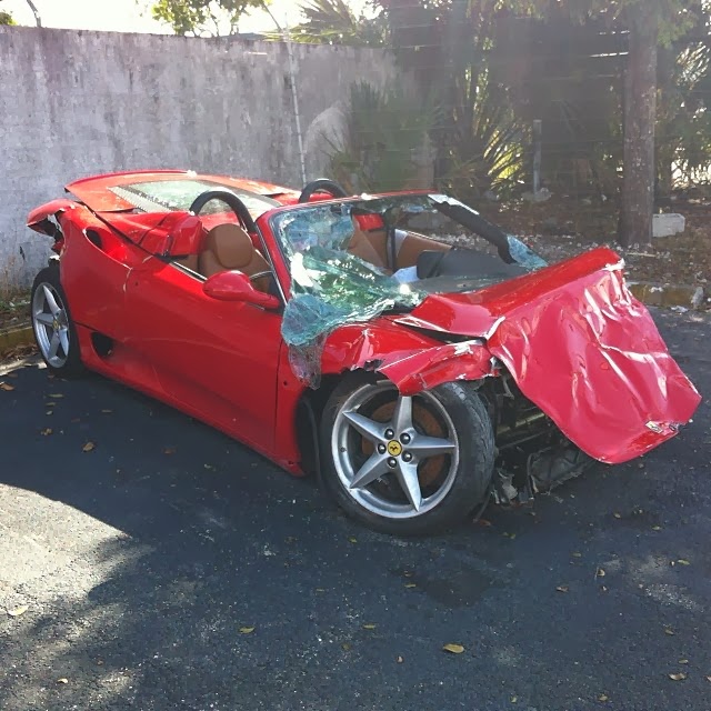 Ferrari 360 Modena Spider Completely Wrecked In Florida