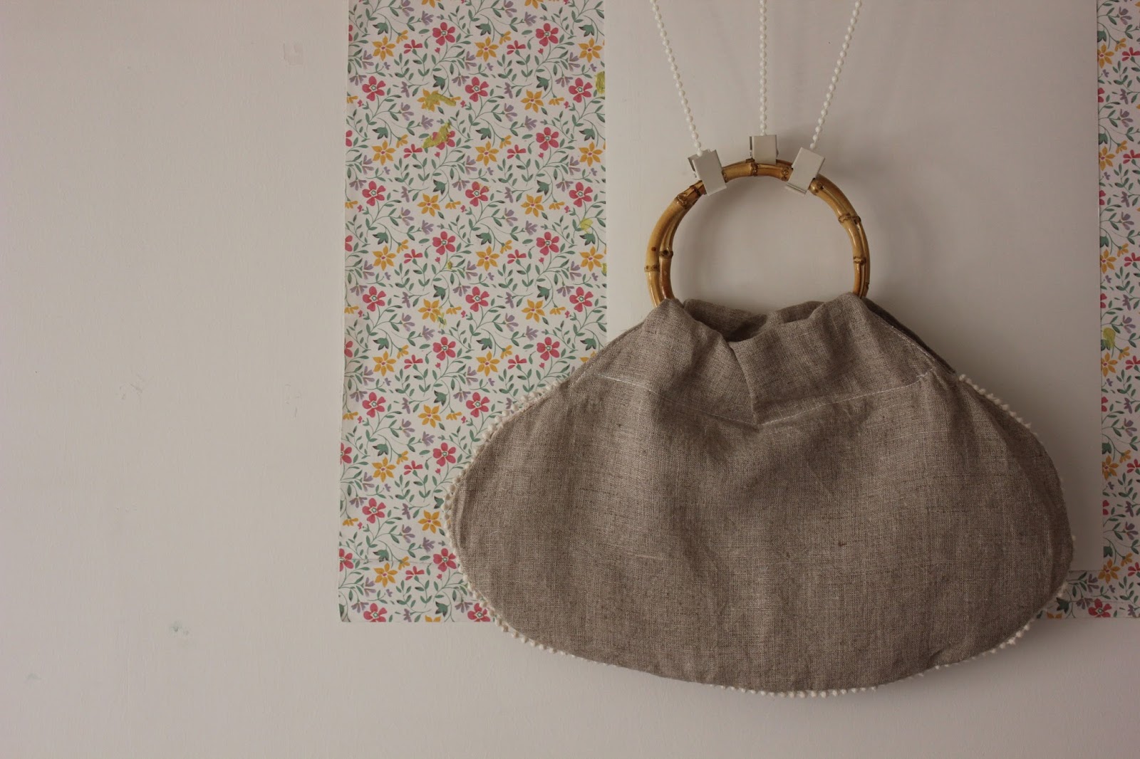 Design Vintage Wooden Handle Bag muguet diy