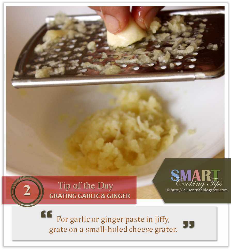Laiji's Creative Corner Grating Garlic and Ginger
