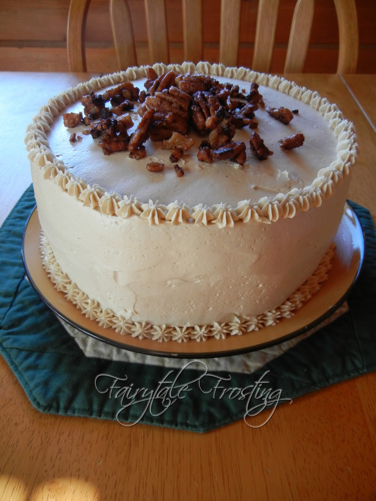 Fairytale Frosting Pumpkin Spice Cake with Toasted Marshmallow Filling