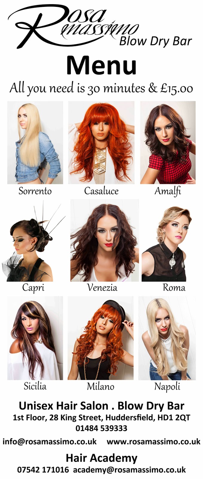 Rosa Massimo Professional Best Hairdresser Unisex Hair