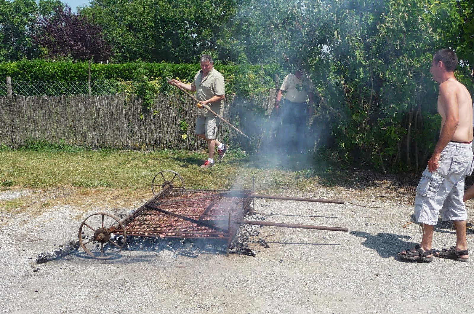 The Bush kitchen at work