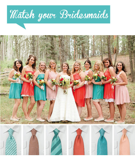 Magic Dress Bridesmaid UK Match Your Bridesmaids Ties for Your Groomsmen