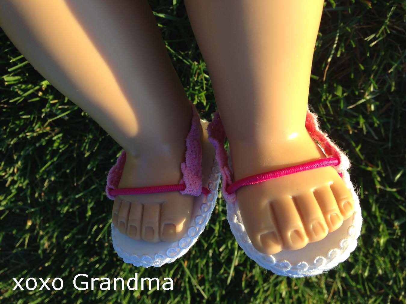 xoxo Grandma Make Doll Sized Sandals 4 Tutorials