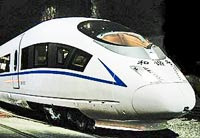 photo of a Chinese bullet train