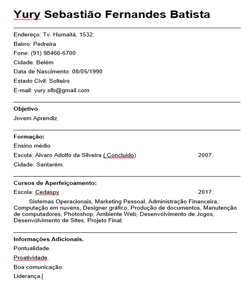 Atividade curriculum vitae 06 image