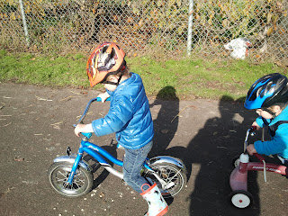 toddlers on bikes