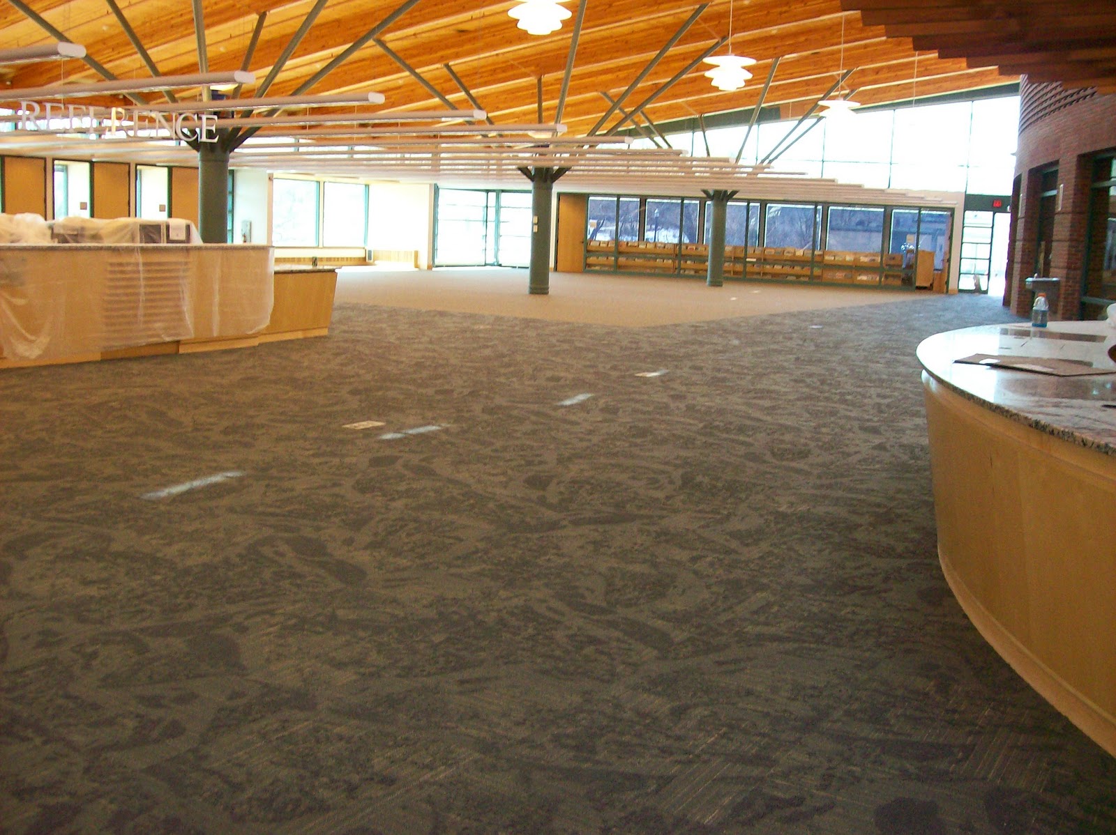 Grand Rapids Area Library Library Carpet west half is done!