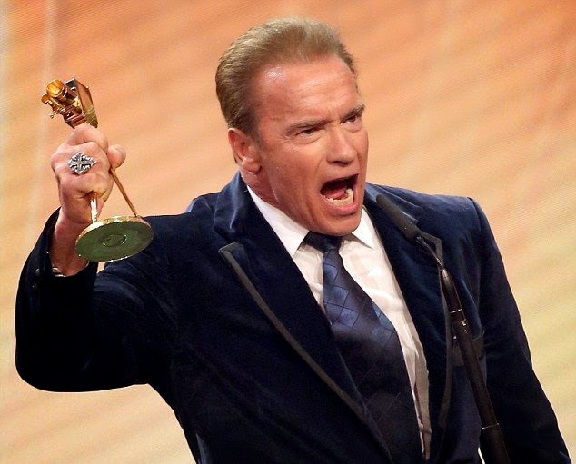 Learned that the cast wanted to show, the 70-year-old, Arnold Schwarzenegger cared about his entertainment dignity by all getting together with Danny DeVito, 67, at Germany's Golden Camera Awards in Hamburg on Friday, February 27, 2015.