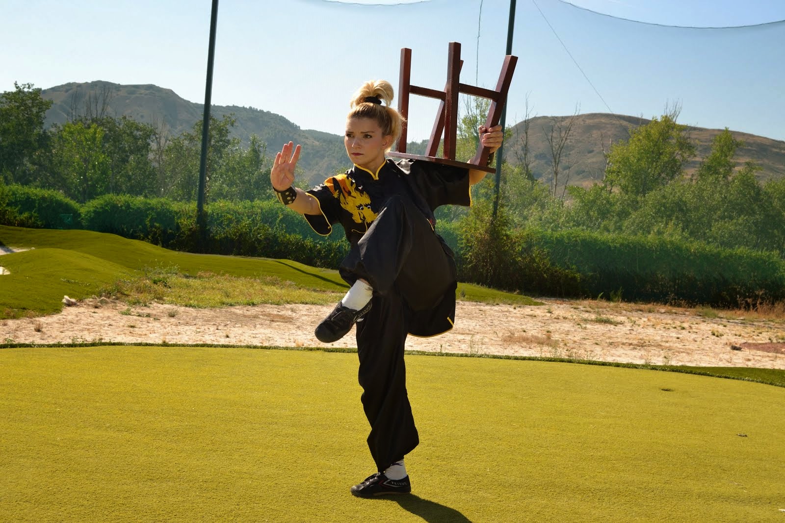 kung fu Wooden Bench Boxing Gōngfū bǎndèng quán ( ShiFu Senna y Paty Lee)