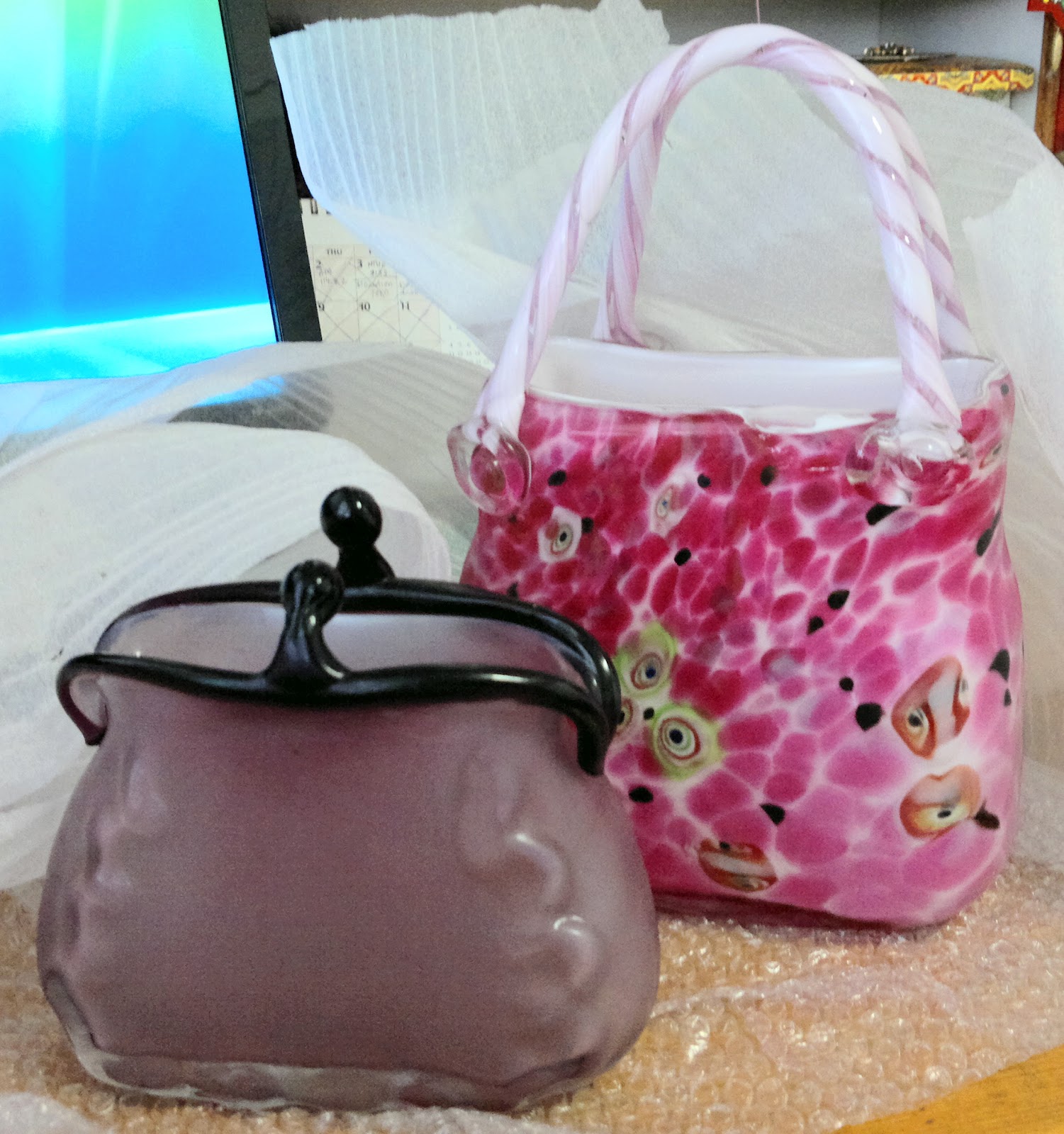 Mille Feuille Glass Bag Vase