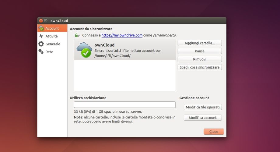 ownCloud Client in Ubuntu