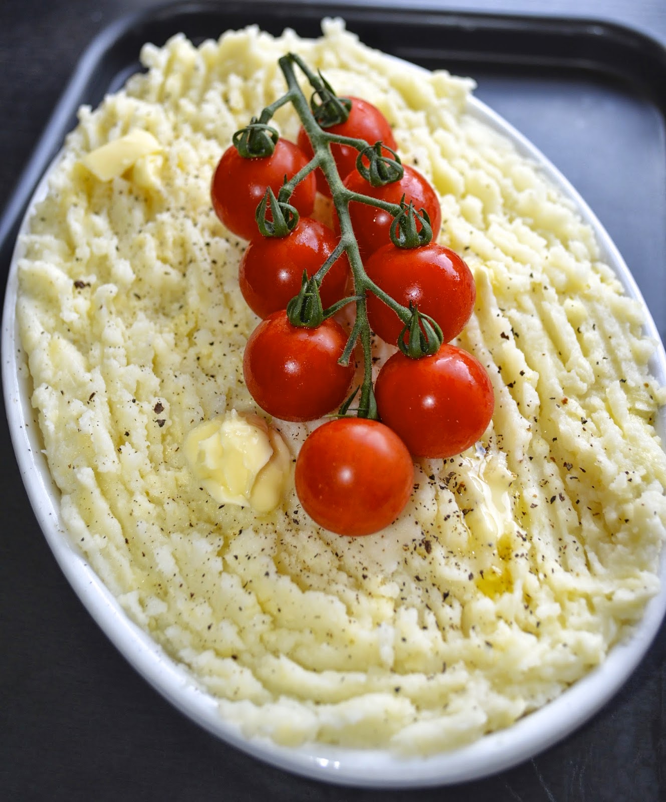 Kitchen Delights Cottage Pie with Roasted Vine Cherry Tomatoes Recipe
