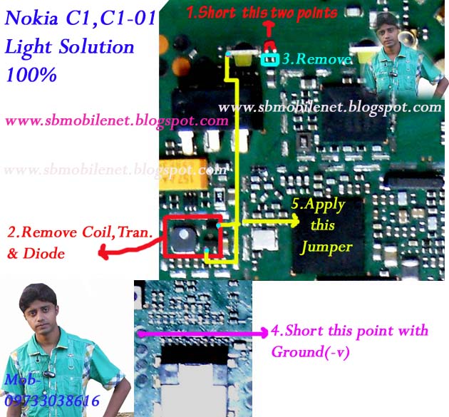 حل مشكلة اضاءة نوكيا C1-01، C2-02 Nokia+C1-01+Light+Solution+100%25
