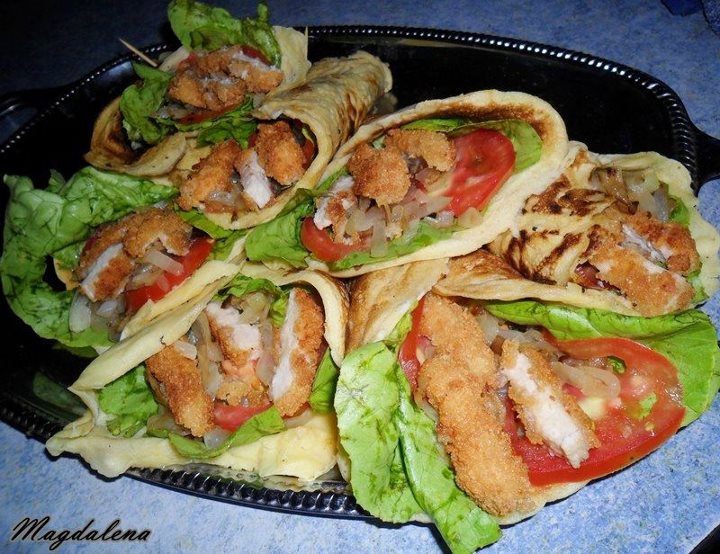 Mi recetario !!! Wraps de pollo y salsa Cesar