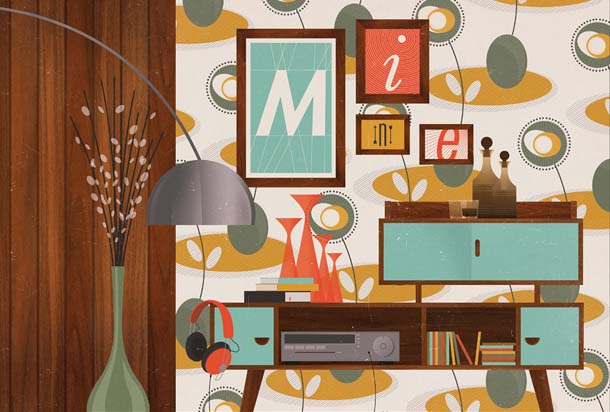 Ilustração vintage de Jack Hughes Ilustração vintage de Jack Hughes