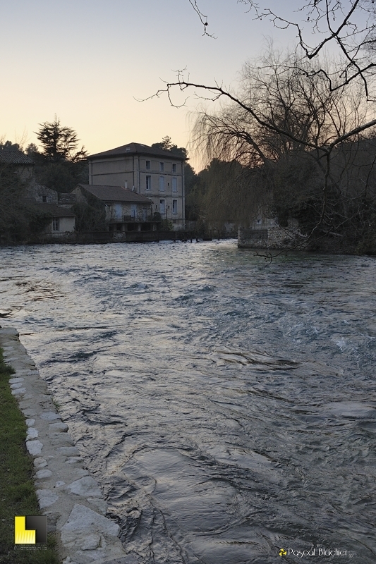 soleil couchant sur la sorgue photo pascal blachier