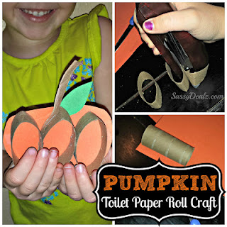pumpkin toilet paper roll craft