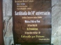 sardiñada do 14 aniversario no cabazo,playa da magdalena-cabanas,con actuaciones dos fenomenos y es