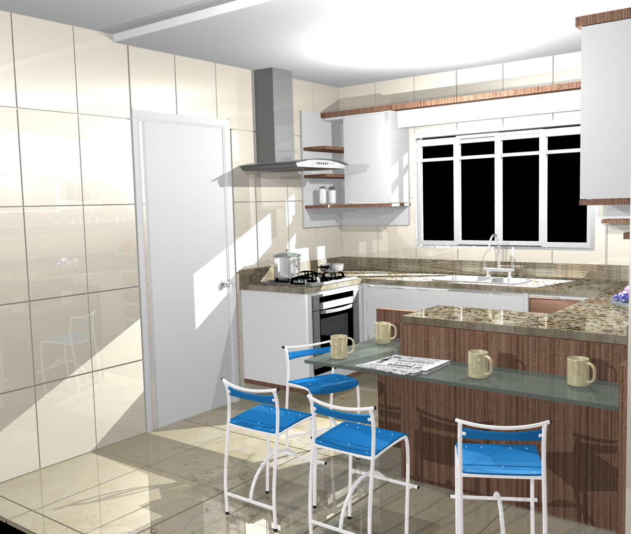 #266CA5 para cozinhas cozinhas planejadas dellano dellano cozinhas planejadas 1300x1100 px Projetos Cozinhas Dellano #67 imagens