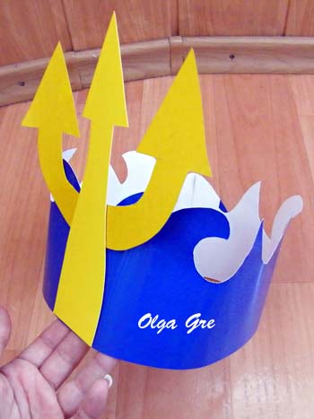 Как сделать корону нептуна из бумаги