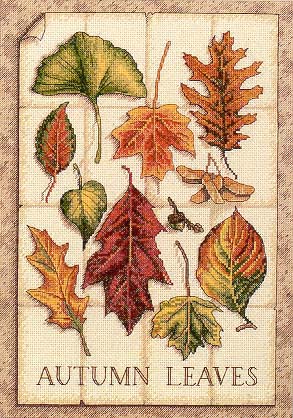 autumn lights picture autumn leaves cross stitch yarn price chart