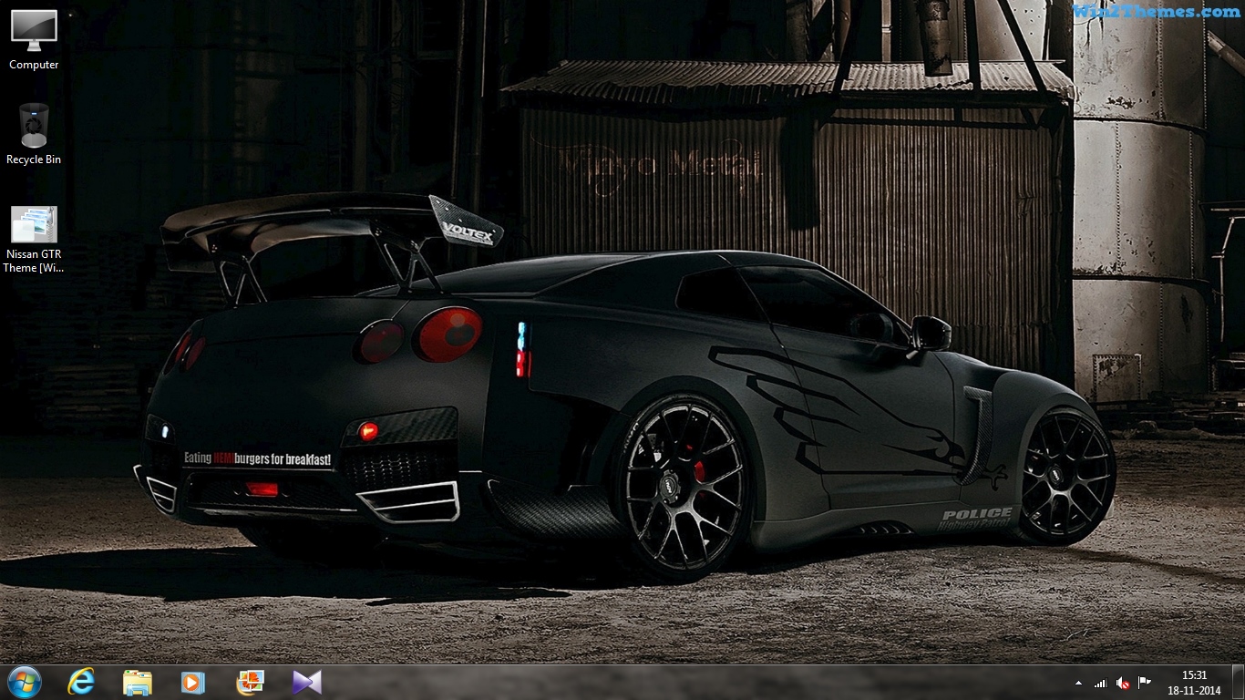 Nissan GTR Theme for Windows 7, 8 And 10 | Win2Themes