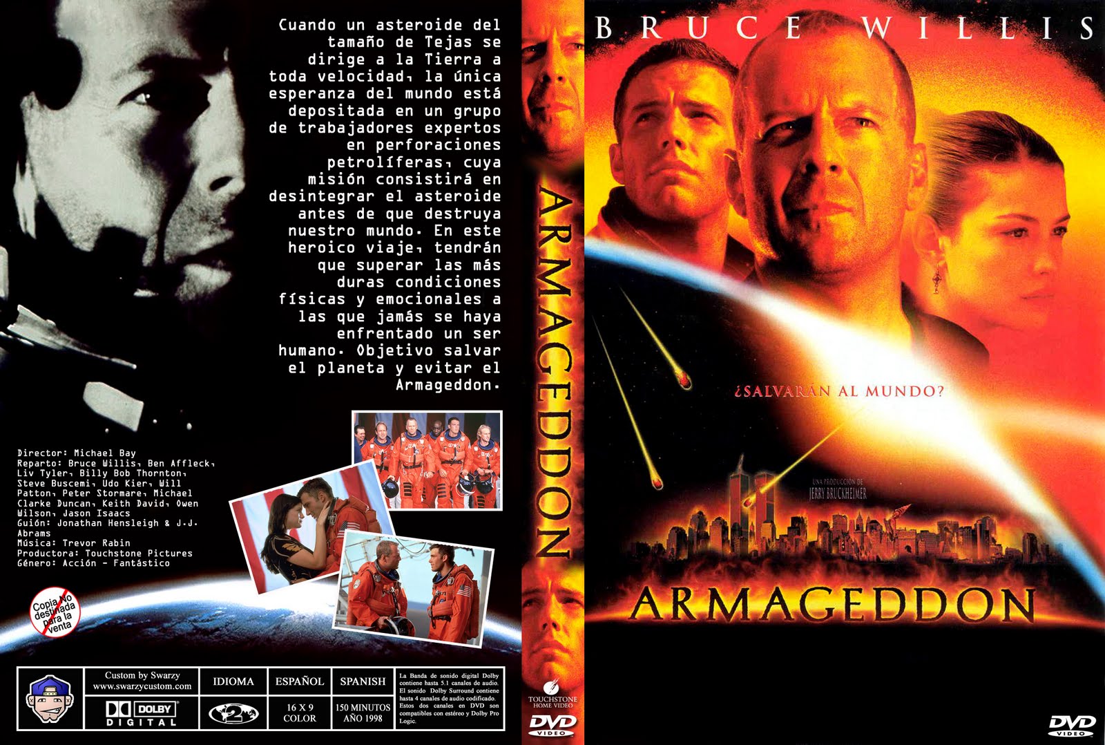 Caratula de Armageddon Pelicula (DVD) Super Caratulas y Covers Gratis
