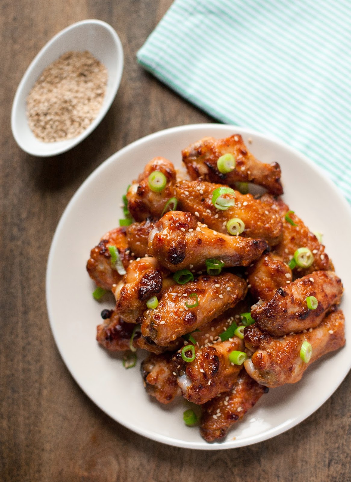 Tahini-Glazed Chicken Wings (Gluten free, Paleo) | acalculatedwhisk.com 