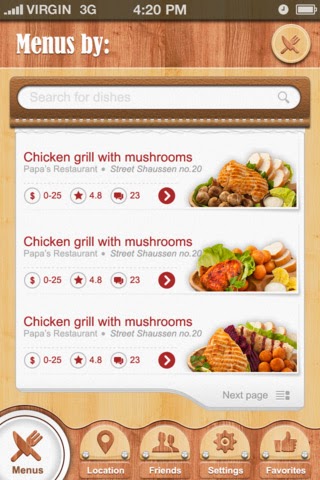 iPhone Restaurant App iPhone Restaurant App