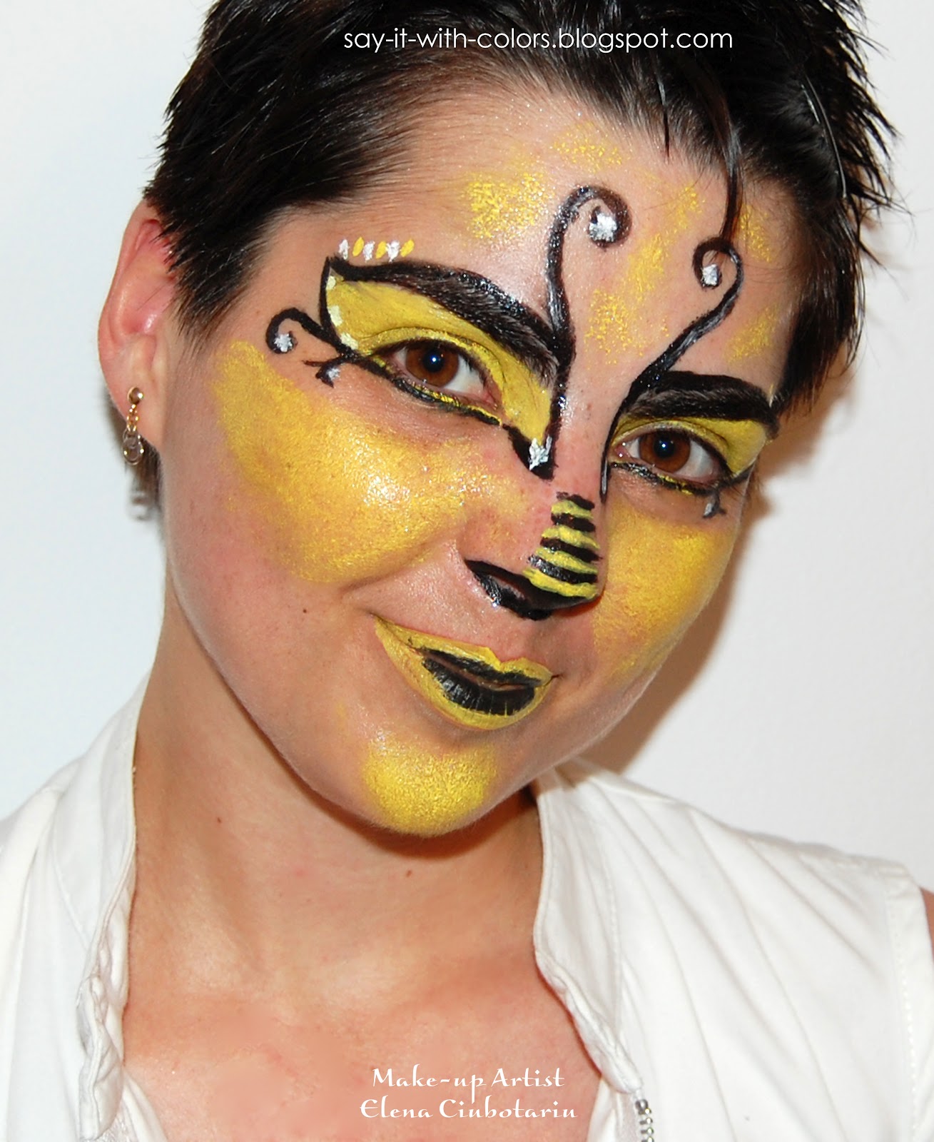 Bee+Face+Makeup Say it with colors!: Albinuta face-painting / Bee face-painting