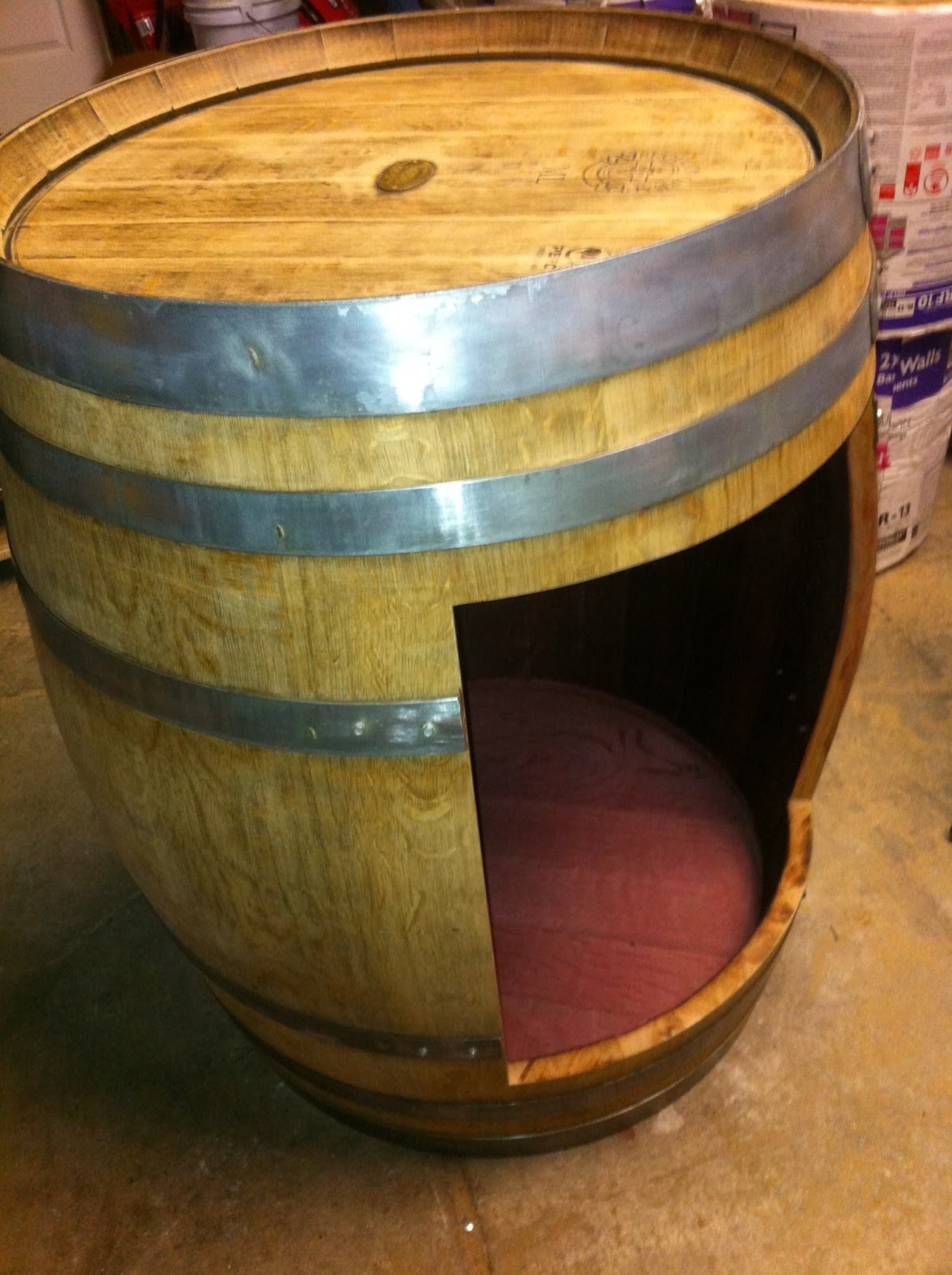 Crafty Trev Wine Barrel Cabinet