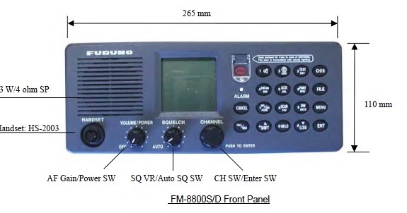 GMDSS(Global Maritime Distress and Safety System): □ DISTRESS CALL (FURUNO  VHF FM-8800S)