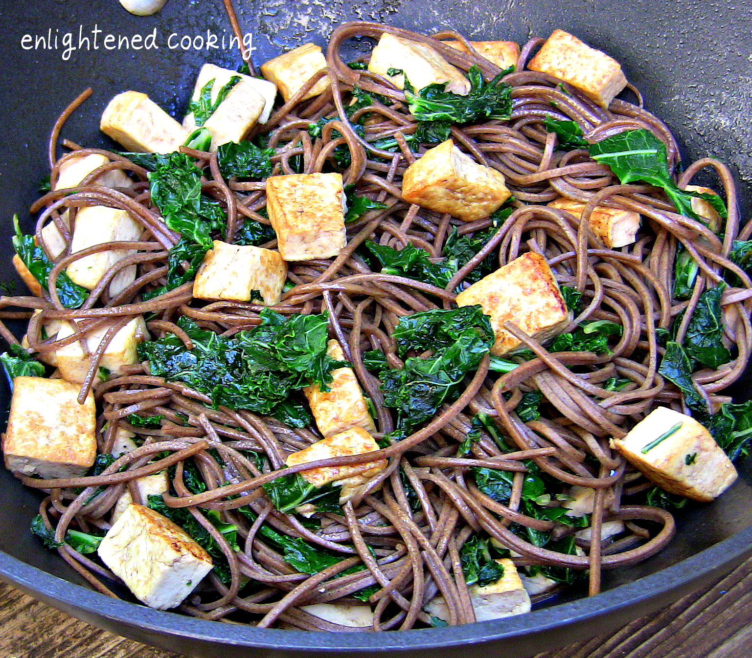 Kale, Tofu, and Soba Noodle StirFry {vegan + glutenfree} power hungry