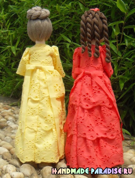 Текстильные куклы дамы. Фото мастер-класс