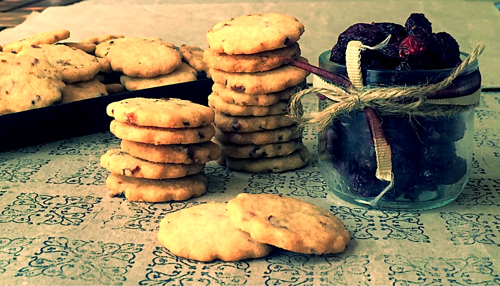 Sobremesa En Escocia: Cranberry Shortbread [galletas De Mantequilla Y Arándanos]