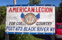 Black River Post Sign