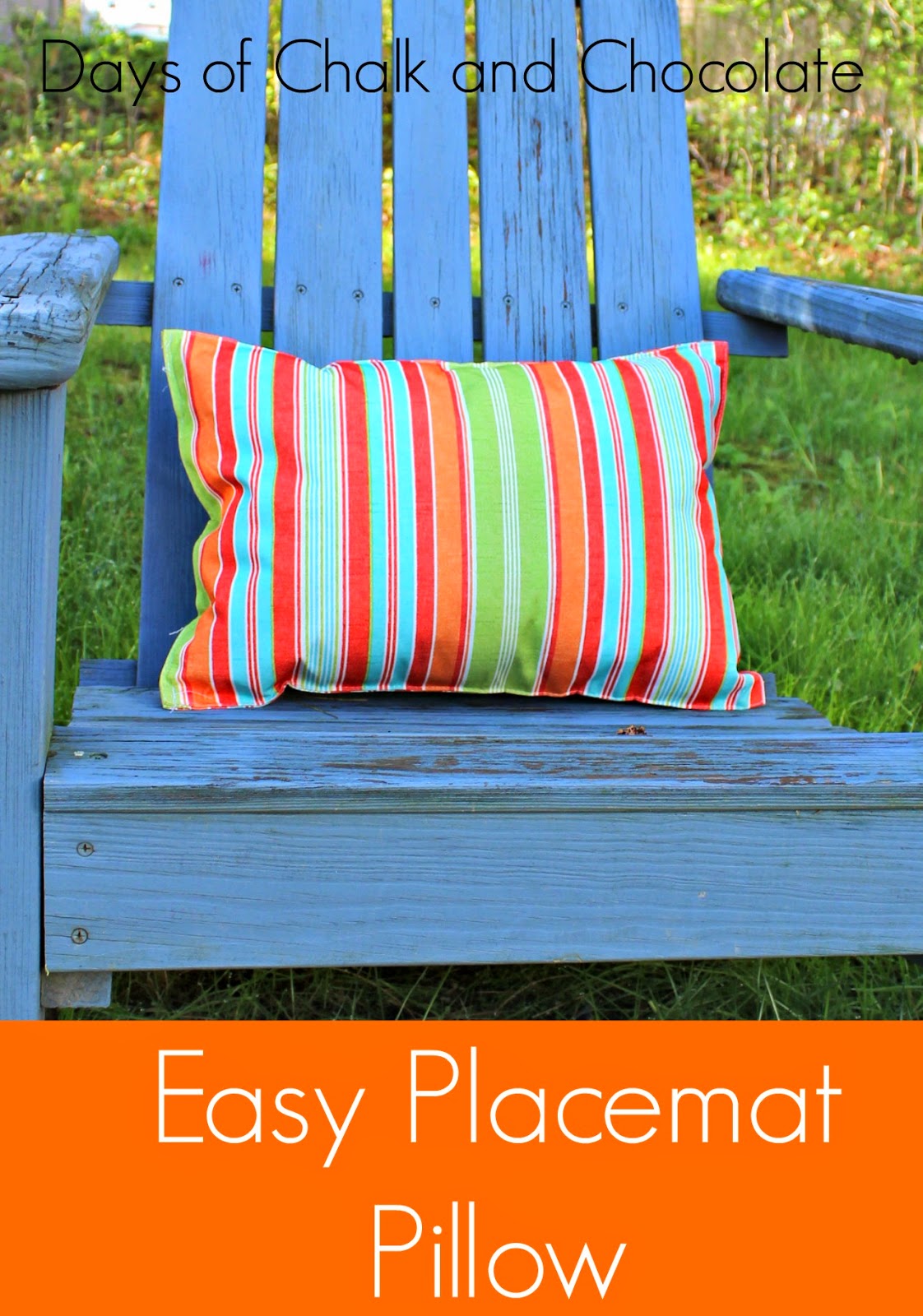 Easy Placemat PillowYou CAN Make Some Too! Days of Chalk and Chocolate