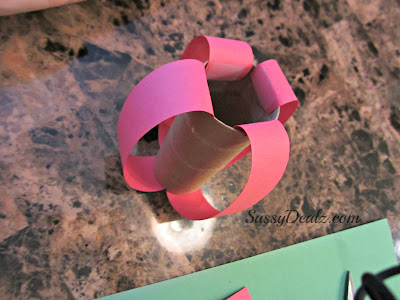 toilet paper roll craft of an apple