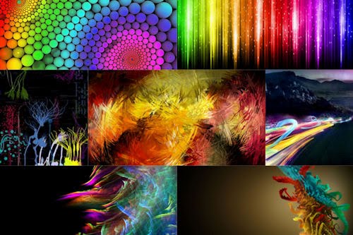 Fondos abstractos en imágenes de colores (7 archivos)