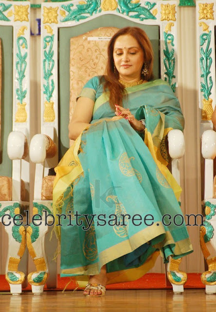 Jayapradha Royal Green Silk Sari
